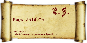 Moga Zalán névjegykártya